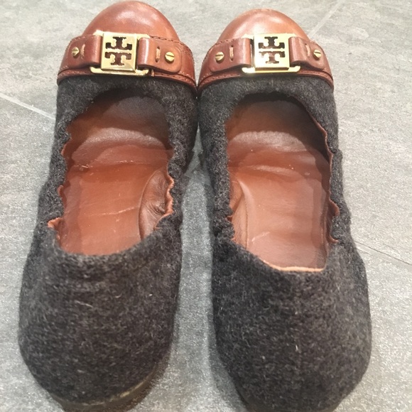 Tory Burch Wool and Leather Flats - Picture 1 of 3